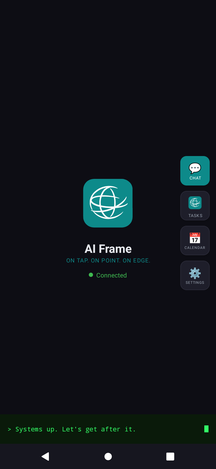 AI Frame home screen